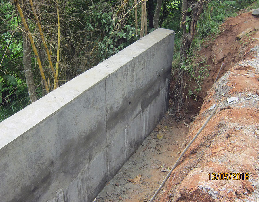 Construction of Retaining Wall on Tennekumbura Rikillagaskada - Ragala road for 46+000 to 58+000km 